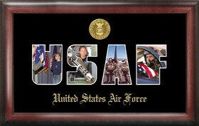 Campus Images AFSSG001 Air Force Collage Photo Frame Gold Medallion