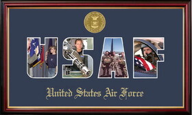Campus Images AFSSPT001S Patriot Frames Air Force Collage Photo Petite Frame with Gold Medallion