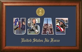 Campus Images AFSSW002S Patriot Frames Air Force Collage Photo Walnut Frame Gold Medallion