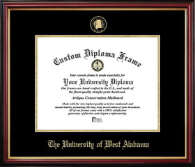 Campus Images AL989PMGED-1185 University of West Alabama Petite Diploma Frame