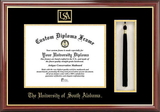 Campus Images AL991PMHGT University of South Alabama Tassel Box and Diploma Frame