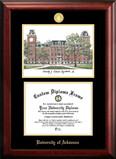 Campus Images AR999LGED University of Arkansas Gold embossed diploma frame with Campus Images lithograph