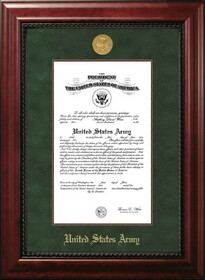 Campus Images Patriot Frames Army 10x14 Certificate Executive Frame with Gold Medallion with Mahogany Filet
