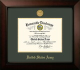 Campus Images ARDLG001 Patriot Frames Army 8.5x11  Discharge Legacy Frame with Gold Medallion