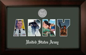Campus Images ARSSLG002S Patriot Frames Army Collage Photo Legacy Frame with Silver Medallion