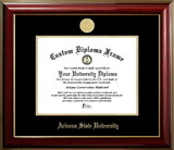 Campus Images AZ994CMGTGED-1185 Arizona State University 11w x 8.5h Classic Mahogany Gold Embossed Diploma Frame Sun Devils