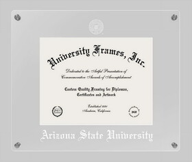Campus Images AZ994LCC1185 Arizona State University Lucent Clear-over-Clear Diploma Frame