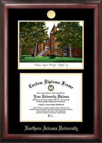 Campus Images AZ995LGED Northern Arizona University Gold embossed diploma frame with Campus Images lithograph
