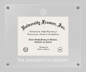 Campus Images AZ996LCC1185 University of Arizona Lucent Clear-over-Clear Diploma Frame