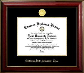 Campus Images CA919CMGTGED-1185 California State University, Chico 11w x 8.5h Classic Mahogany Gold Embossed Diploma Frame