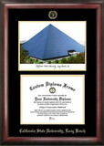 Campus Images CA923LGED Cal State Long Beach Gold embossed diploma frame with Campus Images lithograph
