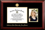 Campus Images CA923PGED-1185 Cal State Long Beach 11w x 8.5h Gold Embossed Diploma Frame with 5 x7 Portrait