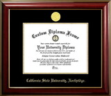Campus Images CA924CMGTGED-1185 California State University, Northridge 11w x 8.5h Classic Mahogany Gold Embossed Diploma Frame