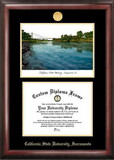 Campus Images CA925LGED California State Sacramento University Gold embossed diploma frame with Campus Images lithograph