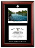 Campus Images CA925LSED-1185 California State Sacramento University 11w x 8.5h Silver Embossed Diploma Frame with Campus Images Lithograph