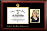 Campus Images CA925PGED-1185 California State Sacramento University 11w x 8.5h Gold Embossed Diploma Frame with 5 x7 Portrait