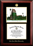 Campus Images CA929LGED San Jose State University Gold embossed diploma frame with Campus Images lithograph