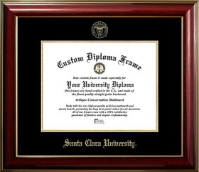 Campus Images CA930CMGTGED-108 Santa Clara University 10w x 8h Classic Mahogany Gold,Foil Seal Diploma Frame