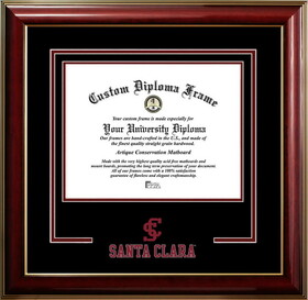 Campus Images CA930CMGTSD-108 Santa Clara University 10w x 8h Classic Spirit Logo Diploma Frame