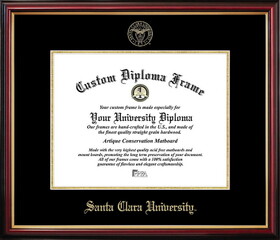 Campus Images CA930PMGED-108 Santa Clara University Petite Diploma Frame