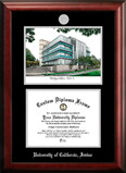 Campus Images CA933LSED-1185 University of California, Irvine 11w x 8.5h Silver Embossed Diploma Frame with Campus Images Lithograph