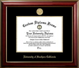 Campus Images CA940CMGTGED-1185 USC Trojans 11w x 8.5h Classic Mahogany Gold Embossed Diploma Frame