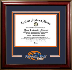 Campus Images CA944CMGTSD-1185 Pepperdine Waves 11w x 8.5h Classic Spirit Logo Diploma Frame