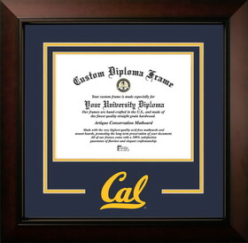 Campus Images CA945LBCSD-1185 University of California, Berkeley 11w x 8.5h Legacy Black Cherry Spirit Logo Diploma Frame