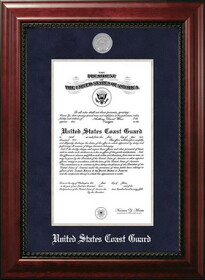 Campus Images Patriot Frames Coast Guard 10x14 Certificate Executive Frame with Silver Medallion