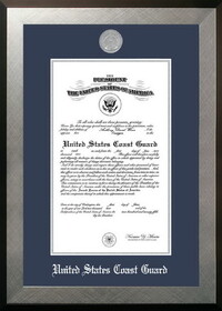 Campus Images CGCHO002 Patriot Frames Coast Guard 10x14 Certificate Honors Frame with Silver Medallion