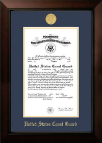 Campus Images CGCLG001 Patriot Frames Coast Guard 10x14 Certificate Legacy Frame with Gold Medallion