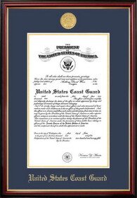 Campus Images CGCPT001 Patriot Frames Coast Guard 10x14 Certificate Petite Frame with Gold Medallion