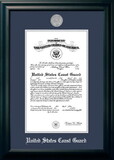 Campus Images CGCS002 Coast Guard Commission Frame Silver Medallion