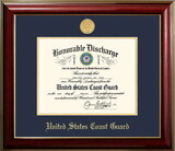 Campus Images CGDCL001 Patriot Frames Coast Guard 8.5x11 Discharge Classic Frame with Gold Medallion