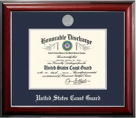 Campus Images CGDCL002 Patriot Frames Coast Guard 8.5x11 Discharge Classic Frame with Silver Medallion