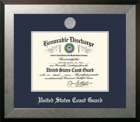 Campus Images CGDHO002 Patriot Frames Coast Guard 8.5x11 Discharge Honors Frame with Silver Medallion