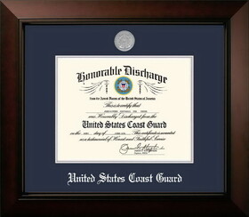 Campus Images CGDLG002 Patriot Frames Coast Guard 8.5x11 Discharge Legacy Frame with Silver Medallion