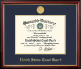 Campus Images CGDPT001 Patriot Frames Coast Guard 8.5x11 Discharge Petite Frame with Gold Medallion