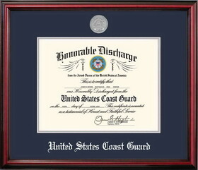 Campus Images CGDPT002 Patriot Frames Coast Guard 8.5x11 Discharge Petite Frame with Silver Medallion