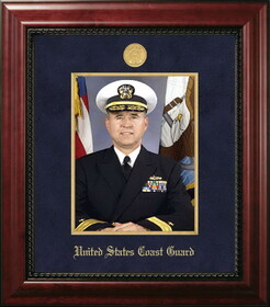 Campus Images Patriot Frames Coast Guard 8x10 Portrait Executive Frame with Gold Medallion and gold Filet