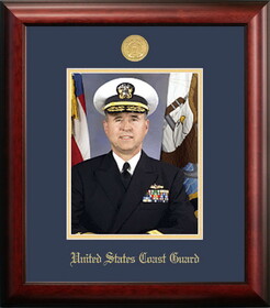 Campus Images CGPG001 Coast Guard Portrait Frame Gold Medallion