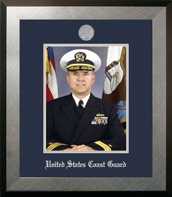 Campus Images CGPHO002 Patriot Frames Coast Guard 8x10 Portrait Honors Frame with Silver Medallion