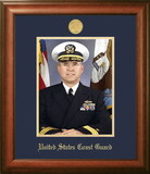 Campus Images CGPSW002 Patriot Frames Coast Guard 8x10 Portrait Walnut Frame Gold Medallion