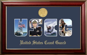 Campus Images CGSSCL001S Patriot Frames Coast Guard Collage Photo Classic Frame with Gold Medallion