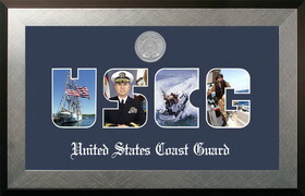 Campus Images CGSSHO002S Patriot Frames Coast Guard Collage Photo Honors Frame with Silver Medallion