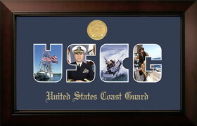 Campus Images CGSSLG001S Patriot Frames Coast Guard Collage Photo Legacy Frame with Gold Medallion
