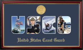 Campus Images CGSSPT001S Patriot Frames Coast Guard Collage Photo Petite Frame with Gold Medallion