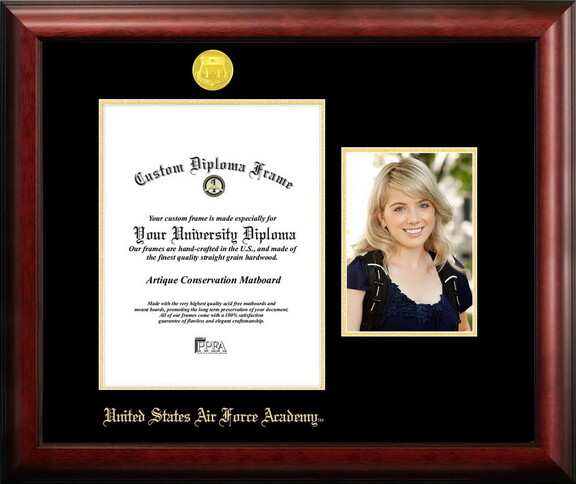 Campus Images AFPHO001 Air Force Portrait Honors Frame with Gold Medallion 8 x 10 