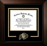 Campus Images CO995LBCSD-1185 University of Colorado 11w x 8.5h Legacy Black Cherry Spirit Logo Diploma Frame