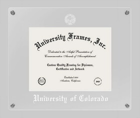 Campus Images CO995LCC1185 University of Colorado Boulder Lucent Clear-over-Clear Diploma Frame